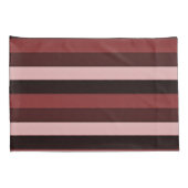 Shades of Pink and Burgundy Striped Kussensloop (Achterkant-Rechts)
