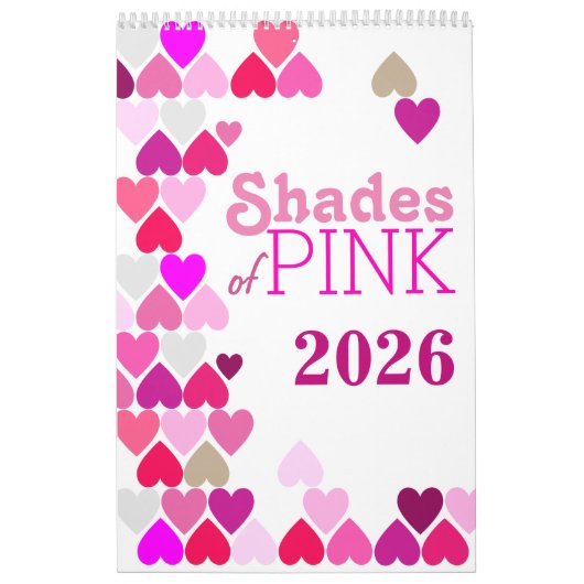 Shades of Pink Calendar Kalender (Hoes)