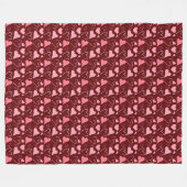 Shades of Pink Hearts Toss Fleece Deken (Voorkant (Horizontaal))