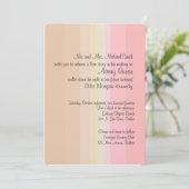 Shades of Pink Ombre Wedding Invitation Kaart (Staand voorkant)