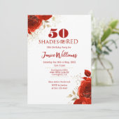 Shades of Red Birthday Invitation (Debout devant)