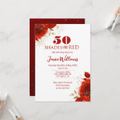 Shades of Red Birthday Invitation (Devant/Arrière en situation)