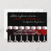 Shades of Red Invitation (Devant / Derrière)