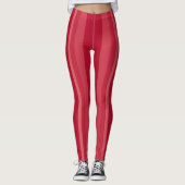 Shades of Red Stripes Leggings (Voorkant)