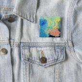 Shades of Sleep (pastel op papier) Vierkante Button 5,1 Cm (In situ)