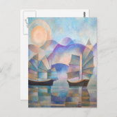 Shades of Tranquility Oriental Junks Briefkaart (Voorkant / Achterkant)