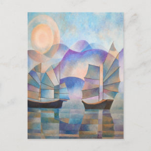 Shades of Tranquility Oriental Junks Briefkaart