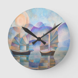 Shades of Tranquility Oriental Junks Ronde Klok