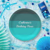 Shades of Turquoise Papieren Bordje (Feest)