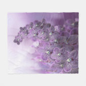 Shades of Violet Paarse Orchids Fleece Deken (Voorkant (Horizontaal))