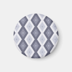 Shades van blauw grijs diamantpatroon magneet