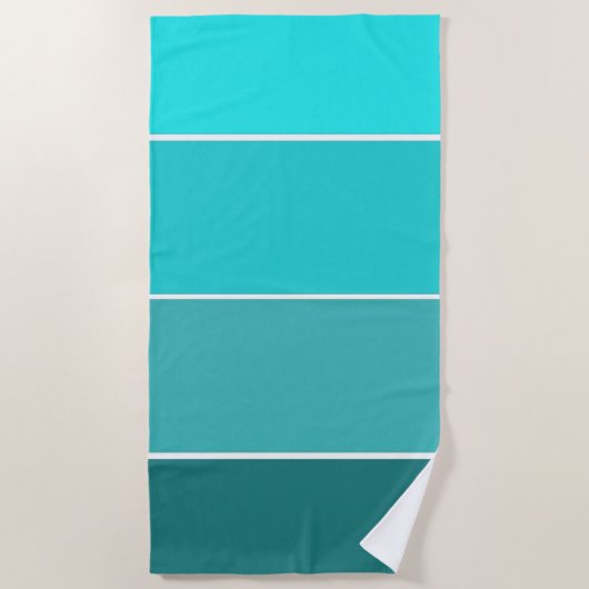 Shades van Blauwgroen Strandlaken (Voorkant)