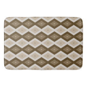Shades van bruin diamantpatroon badmat