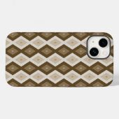 Shades van bruin diamantpatroon Case-Mate iPhone case (Achterkant (horizontaal))