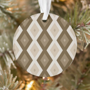 Shades van bruin diamantpatroon ornament