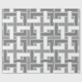 Shades van grijze MCM Mid Century Abstract Modern Cadeaupapier (Vlak)