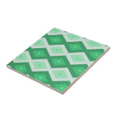 Shades van groen diamantpatroon tegeltje (Zijkant)