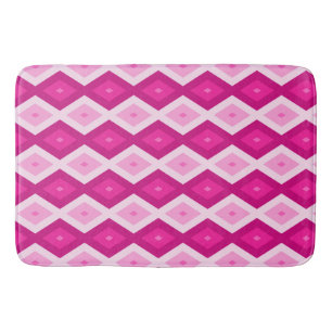 Shades van het diamantpatroon van fuchsia badmat
