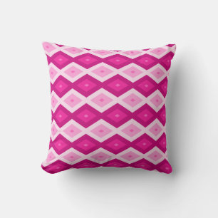 Shades van het diamantpatroon van fuchsia kussen