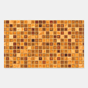 Shades van het roest Oranje 'watery'-mozaïekteelpa Rechthoekige Sticker