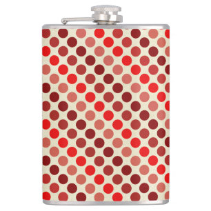 Shades van Red Polka Dots van Shirley Taylor Heupfles