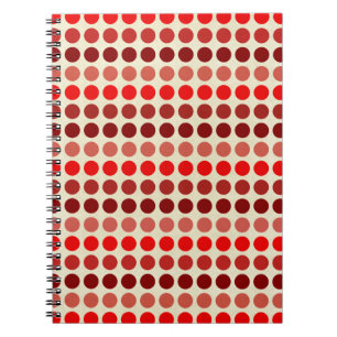 Shades van Red Polka Dots van Shirley Taylor Notitieboek