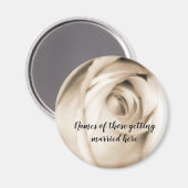 Shades van vanille roos magnet magneet (Voorkant / Achterkant)