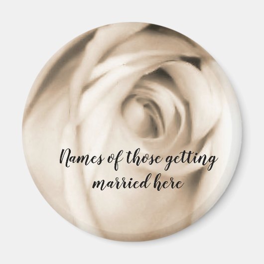 Shades van vanille roos magnet magneet (Voorkant)