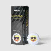 Shades Zonnebrillen Happy Smiling Golf Ball Golfballen (Verpakking)