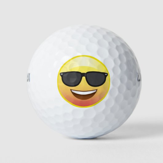 Shades Zonnebrillen Happy Smiling Golf Ball Golfballen (Voorkant)