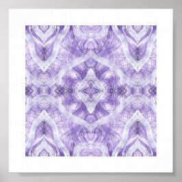 Shadow Abstract Violet Purple White Watercolor Art Poster