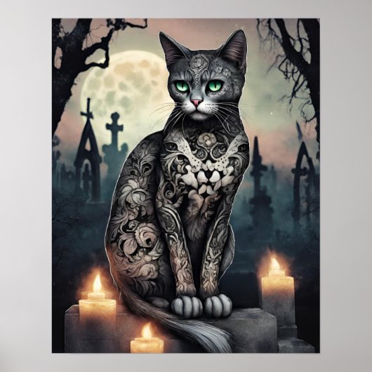 "Shadow" Black, Dag van de Dode Kat Poster (Voorkant)