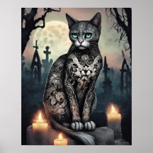 "Shadow" Black, Poster du jour de la mort du chat