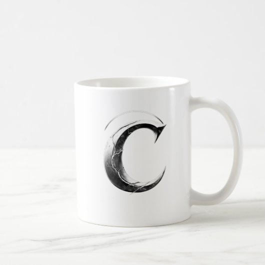 Shadow C – Lettre C foncée tasse (Droite)