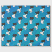 Shadow Dog op Blue Cadeaupapier (Vlak)