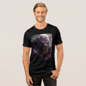 Shadow Dragon in Twilight Forest Tri-Blend Shirt (Voorkant volledig)