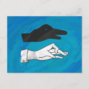 Shadow Duck op Blue Briefkaart