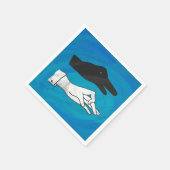 Shadow Duck op Blue Servetten (Hoek)