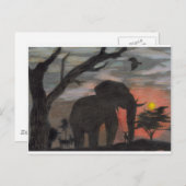 Shadow Elephant Briefkaart (Voorkant / Achterkant)