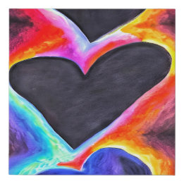 Shadow Hearts faux canvas wandkunst