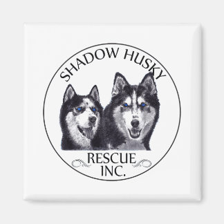 Shadow Husky Rescue Logo Magnet Magneet