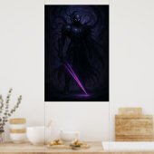 Shadow Knight | Dark Fantasy Warrior Artwork Poster (Keuken)