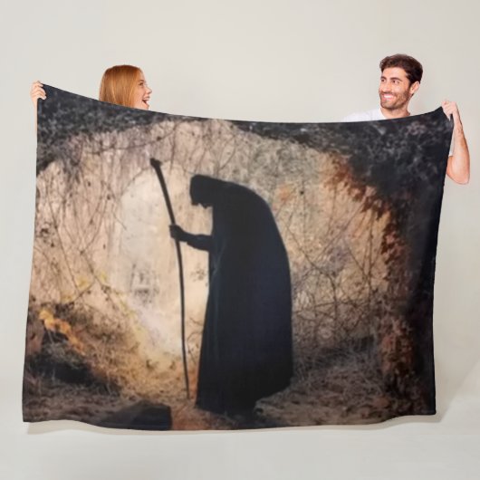 SHADOW-MAN FLEECE DEKEN (In situ)