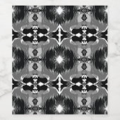 Shadow Mirror Pattern  Wijn Etiket (Enkel label)