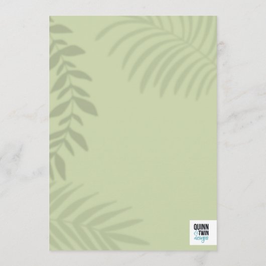 Shadow Palm Sage Menu (Achterkant)