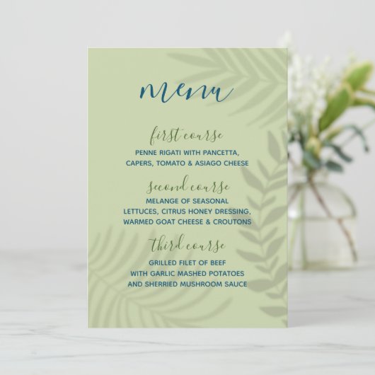 Shadow Palm Sage Menu (Staand voorkant)