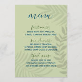 Shadow Palm Sage Menu (Voorkant)