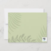 Shadow Palm Sage RSVP Kaartje (Achterkant)