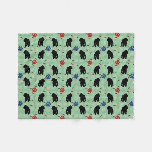 Shadow Poodle Fleece Deken (Voorkant (Horizontaal))