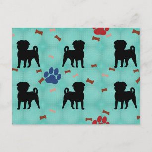 Shadow Pug Briefkaart